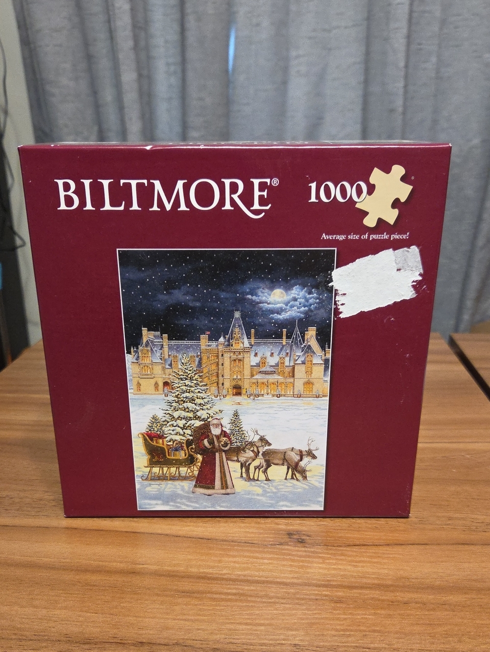 1000-Piece Holiday Jigsaw Puzzle — Deep Burgundy